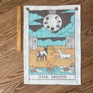 The Moon Tarot Card Canvas Wall Hanging 🌙